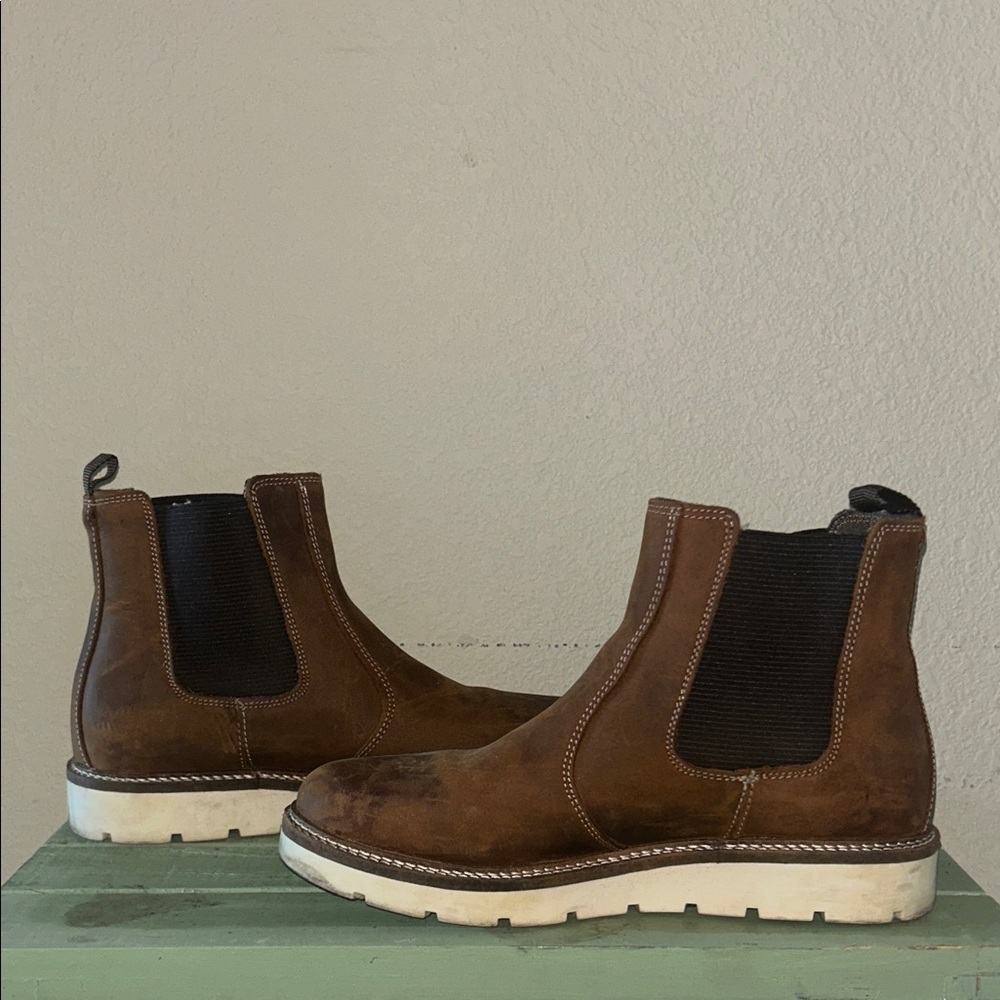 Classic Brown Leather Chelsea Boots